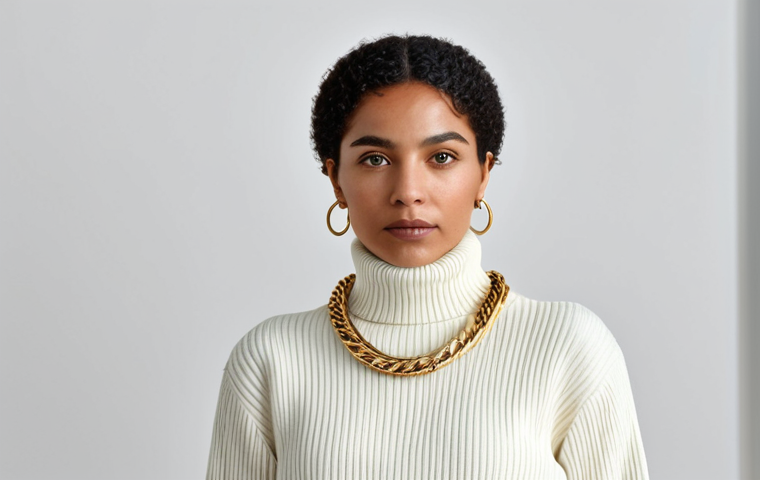 골드 체인 두께에 따른 스타일링 - Casual Chic Layering**

"A group of diverse young women, fully clothed in stylish, modest casual wea...