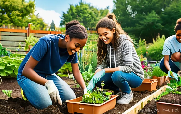 사파이어 쥬얼리의 특성과 관리법 - **Prompt:** A whimsical garden party for children in a bright, sun-drenched backyard. Three children...