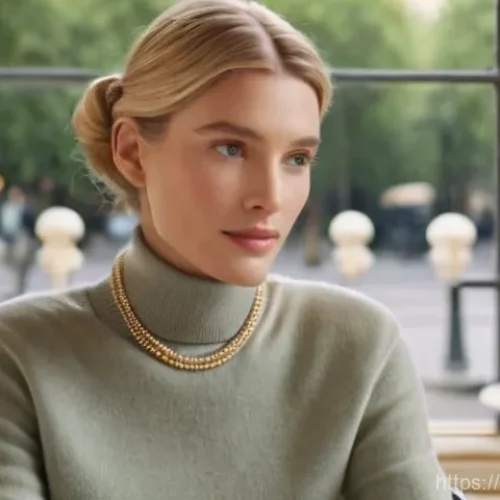 티파니 엘사 퍼레티 목걸이 리뷰 - **Elsa Peretti Teardrop Necklace: Parisian Elegance**
    A sophisticated young woman, with classic,...