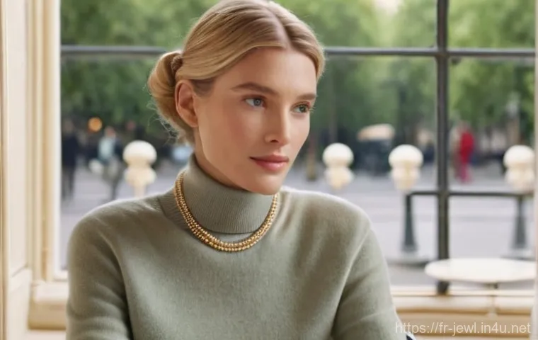 티파니 엘사 퍼레티 목걸이 리뷰 - **Elsa Peretti Teardrop Necklace: Parisian Elegance**
    A sophisticated young woman, with classic,...