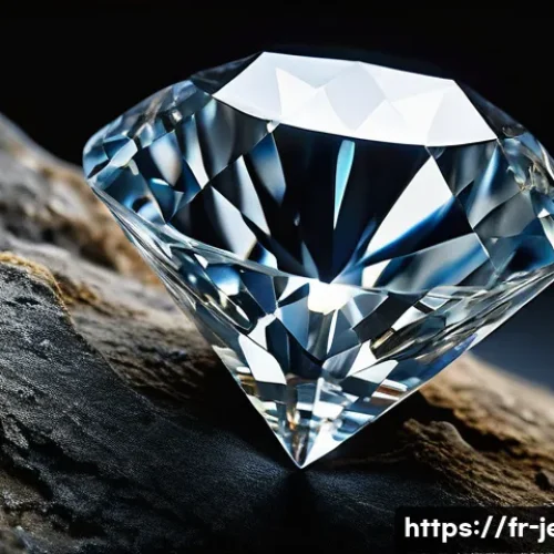 천연 다이아몬드와 랩 그로운 차이 - **Prompt:** A breathtaking, detailed close-up shot of a raw, unpolished natural diamond, still parti...